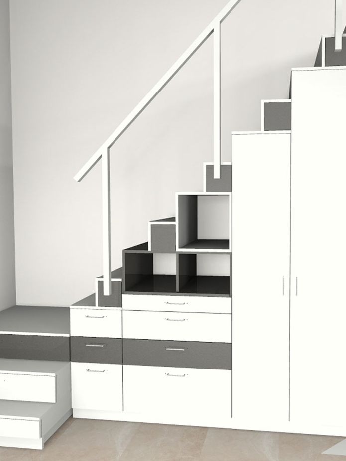 Treppe Schrank Planung